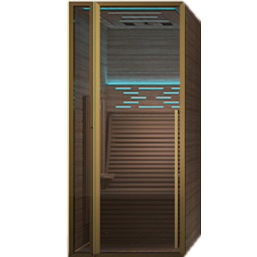 New Double Room Dry Infrared Steam Sauna Room with Glass Door for Sale Featured Image