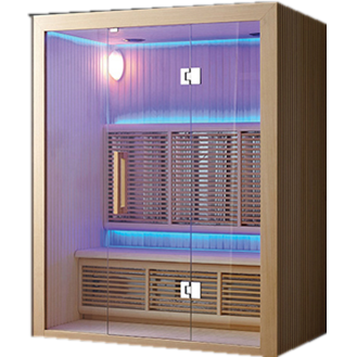 Buy Infrared Sauna Pricelist –  New Double Room Dry Infrared Steam Sauna Room with Glass Door for Sale – LOYUAN